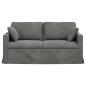 Preview: Sofa Dunkelgrau 158 x 78 x 80 cm Samt