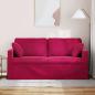 Preview: Sofa Weinrot 158 x 78 x 80 cm Samt
