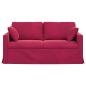 Preview: Sofa Weinrot 158 x 78 x 80 cm Samt