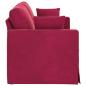 Preview: Sofa Weinrot 158 x 78 x 80 cm Samt