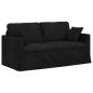 Preview: Sofa Schwarz 158 x 78 x 80 cm Samt