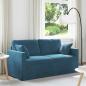 Preview: ARDEBO.de - Sofa Blau 158 x 78 x 80 cm Samt