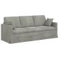 Preview: Sofa Hellgrau 198 x 78 x 80 cm Samt