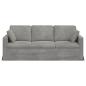 Preview: Sofa Hellgrau 198 x 78 x 80 cm Samt