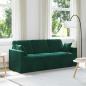 Preview: ARDEBO.de - Sofa Dunkelgrün 198 x 78 x 80 cm Samt