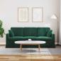 Preview: Sofa Dunkelgrün 198 x 78 x 80 cm Samt