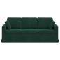 Preview: Sofa Dunkelgrün 198 x 78 x 80 cm Samt
