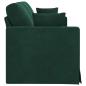 Preview: Sofa Dunkelgrün 198 x 78 x 80 cm Samt