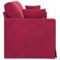 Preview: Sofa Weinrot 198 x 78 x 80 cm Samt