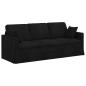 Preview: Sofa Schwarz 198 x 78 x 80 cm Samt