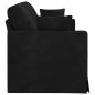 Preview: Sofa Schwarz 198 x 78 x 80 cm Samt