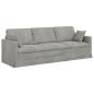 Preview: Sofa Hellgrau 228 x 78 x 80 cm Samt