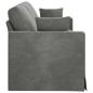 Preview: Sofa Dunkelgrau 228 x 78 x 80 cm Samt