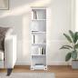 Preview: ARDEBO.de - Bücherregal 46 x 20 x 170 cm Massives Kiefernholz Weiß