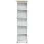 Preview: Bücherregal 46 x 20 x 170 cm Massives Kiefernholz Weiß