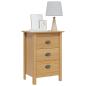 Preview: Nachttisch HILL Honigbraun 46 x 35 x 65 cm Massivholz Kiefer