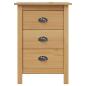 Preview: Nachttisch HILL Honigbraun 46 x 35 x 65 cm Massivholz Kiefer