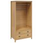 Preview: Kleiderschrank mit Schubladen HILL Honigbraun 84 x 50 x 170 cm