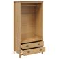 Preview: Kleiderschrank mit Schubladen HILL Honigbraun 84 x 50 x 170 cm