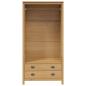 Preview: Kleiderschrank mit Schubladen HILL Honigbraun 84 x 50 x 170 cm
