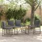 Preview: Gartenmöbel Set 4 Stk. Schwarz und Dunkelgrau