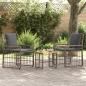 Preview: Gartenmöbel Set 3 stk. Schwarz und Dunkelgrau