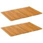 Preview: Badematte Natur 60 x 40 cm Massivholz Akazie