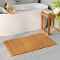 Preview: ARDEBO.de - Badematte Natur 100 x 60 cm Massivholz Akazie