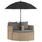 Preview: Garten-Sofa 8 stk. Poly-Rattan Beige und Hellgrau