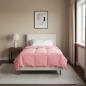 Preview: ARDEBO.de - Ganzjahresbettdecke Gepolstert Rosa 140 x 200 cm Mikrofaser