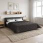 Preview: ARDEBO.de - Ganzjahresbettdecke Gepolstert Anthrazit 240 x 260 cm