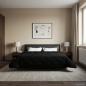 Preview: Ganzjahresbettdecke Gepolstert Schwarz 240 x 260 cm