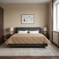 Preview: Ganzjahresbettdecke 220 x 240 cm Keine Taupe Atmungsaktiv