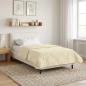 Preview: ARDEBO.de - Ganzjahresbettdecke Gepolstert Creme 140 x 200 cm