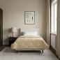 Preview: Ganzjahresbettdecke Gepolstert Creme 140 x 200 cm