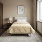 Preview: ARDEBO.de - Ganzjahresbettdecke Gepolstert Creme 155 x 200 cm