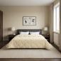 Preview: ARDEBO.de - Ganzjahresbettdecke Gepolstert Creme 220 x 260 cm