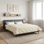 Preview: Ganzjahresbettdecke Gepolstert Creme 220 x 260 cm
