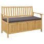 Preview: ARDEBO.de - Garten-Aufbewahrungsbank 2 -Seater 120 x 63 x 84 cm Rechteckig