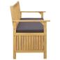 Preview: Garten-Aufbewahrungsbank 2 -Seater 120 x 63 x 84 cm Rechteckig