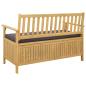Preview: Garten-Aufbewahrungsbank 2 -Seater 120 x 63 x 84 cm Rechteckig
