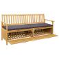Preview: Garten-Aufbewahrungsbank 2 -Seater 170 x 63 x 84 cm Rechteckig