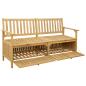 Preview: Garten-Aufbewahrungsbank 2 -Seater 148 x 63 x 84 cm Rechteckig