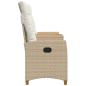 Preview: Liegebank mit Tisch 2 -Seater 126 x 65 x 112 cm Poly-Rattan