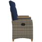 Preview: Liegebank mit Tisch 2 -Seater 126 x 65 x 112 cm Poly-Rattan