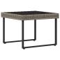 Preview: Gartensofa-set 2 stk. Grau Poly Rattan Stahl