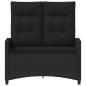 Preview: Gartenbank Schwarz 105 x 60 x 112 cm Stahl und Polyester