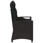 Preview: Gartenbank Schwarz 105 x 60 x 112 cm Stahl und Polyester