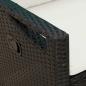 Preview: Gartenbank mit Kissen Schwarz und Creme 105 x 60 x 112 cm
