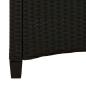 Preview: Gartenbank mit Kissen Schwarz und Creme 105 x 60 x 112 cm